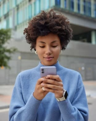 Woman using phone